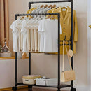 Cabideiro Duplo com Arara e Sapateira com Rodinhas