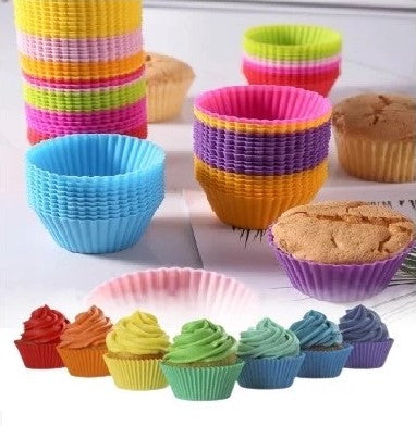 Conjunto de 12 Formas de Silicone Mini Cupcake – BM-F956