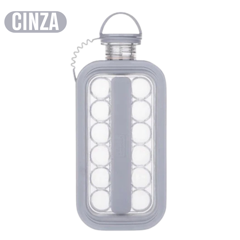Ice Bottle 2 em 1 – Garrafa Portátil e Forma de Gelo (Cores Sortidas)