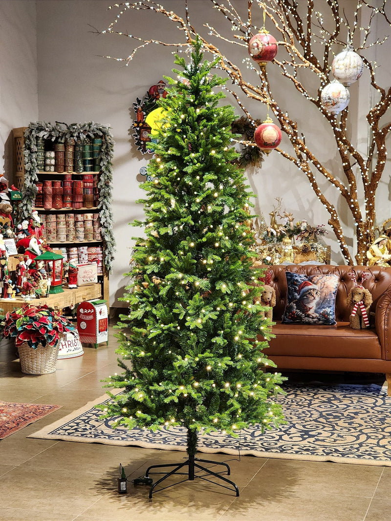 ÁRVORE REALISTA PINHEIRO AUSTRAL 2,10CM 450 LEDS WARM 801 GALHOS BIVOLT