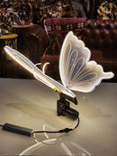 BORBOLETA 60CM COM LED WARM E MOVIMENTO COM SUPORTE BIVOLT