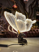 BORBOLETA 60CM COM LED WARM E MOVIMENTO COM SUPORTE BIVOLT