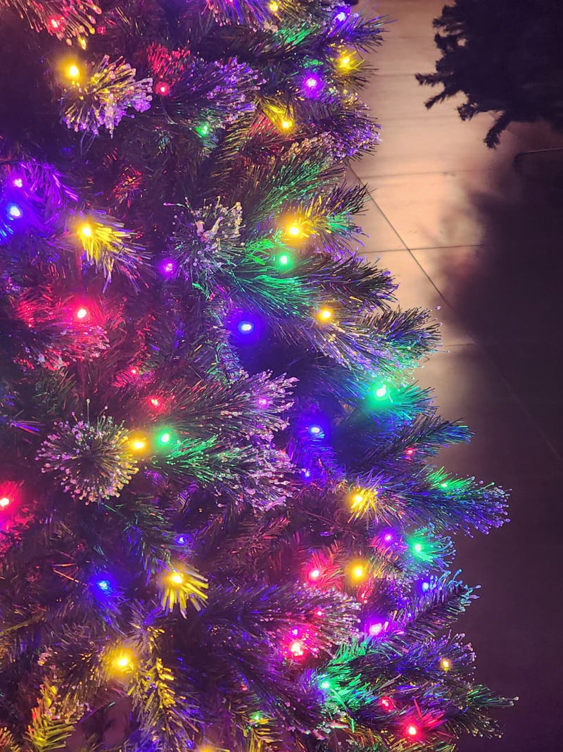 ÁRVORE PINHEIRO SINCELO 300 LEDS BICOLOR 860 GALHOS 2,10CM BIVOLT