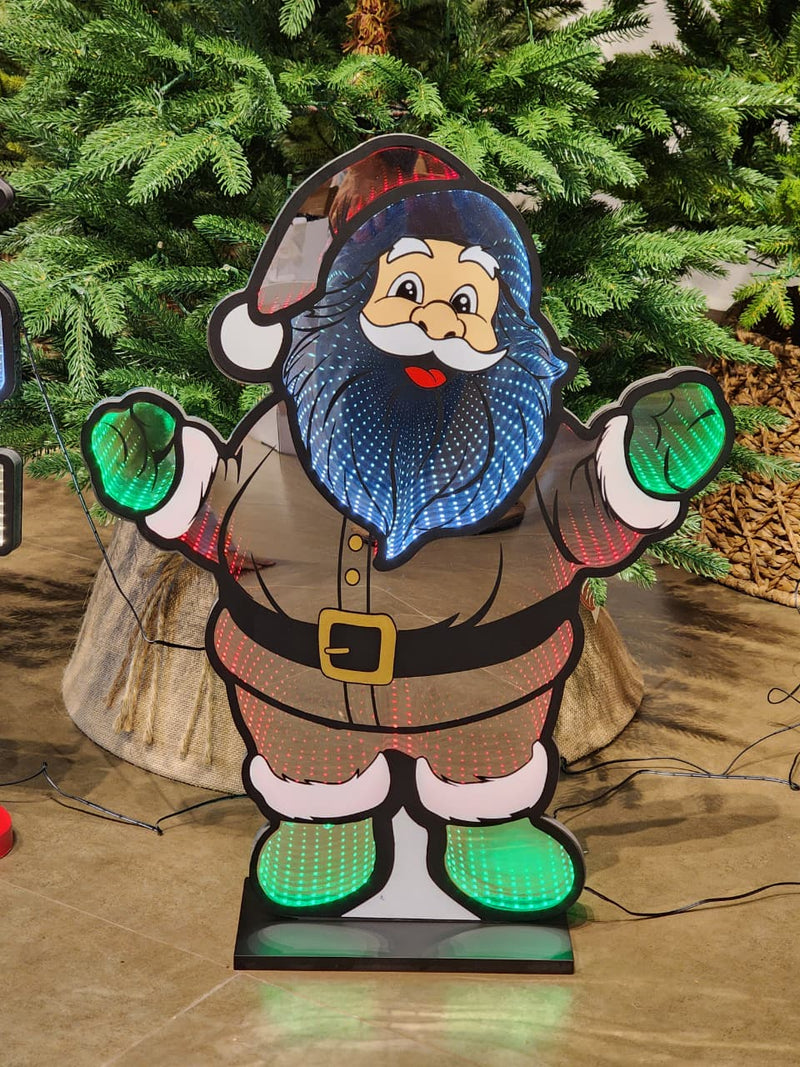 PLACA LUZ INFINITA PAPAI NOEL 59CM