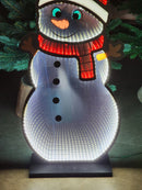 PLACA LUZ INFINITA BONECO DE NEVE 59,5CM