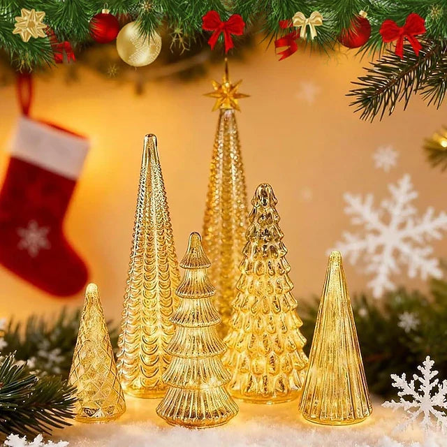 Conjunto de 5 Árvores de Mercúrio Iluminadas