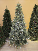 ÁRVORE PINHEIRO NEVADO REALISTA NORUEGA 1077 GALHOS COM 350 LEDS WARM 2,10CM