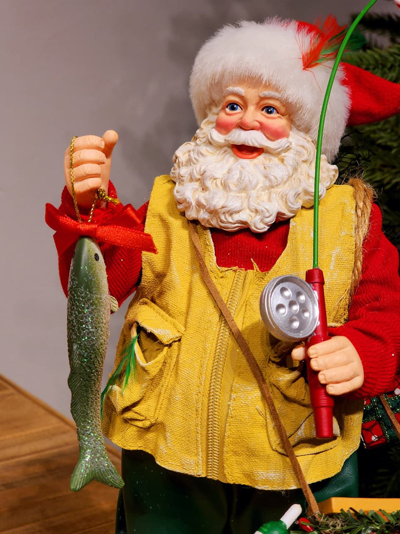 PAPAI NOEL PESCADOR COLEÇÃO KURT S. ADLER 27CM